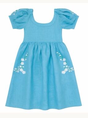 Fanm Mon x Minnow Girl's Puff Sleeve Dress Sz 7/8